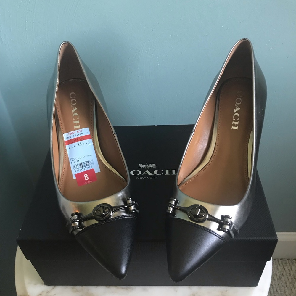 Coach Pumps Lauri Gunmetal & Black.